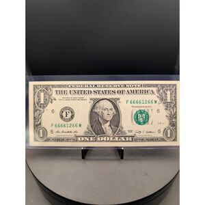 2009 $1 Fancy Serial Note – Federal Bank of Atlanta – Six 6s with Four in a Row